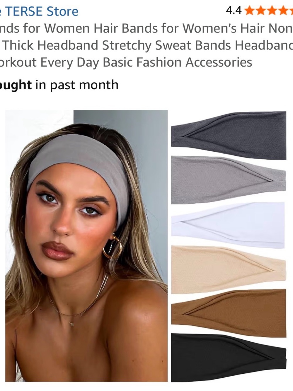 Women’s Wide Stretch Headband - brown, black, white, and cream